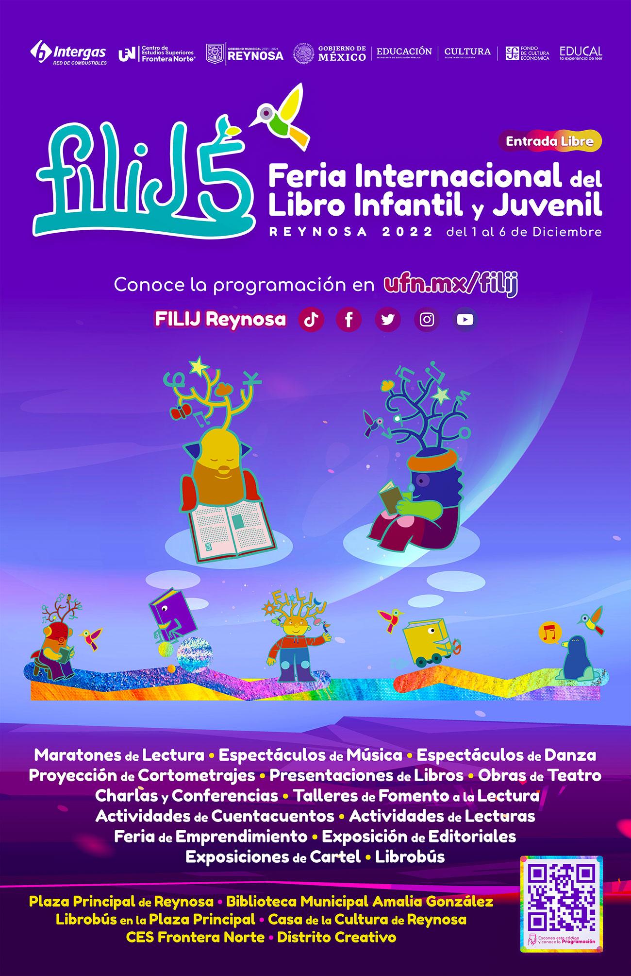 Poster para la FILILJ Reynosa 5 diseñado por Cinefilmico.