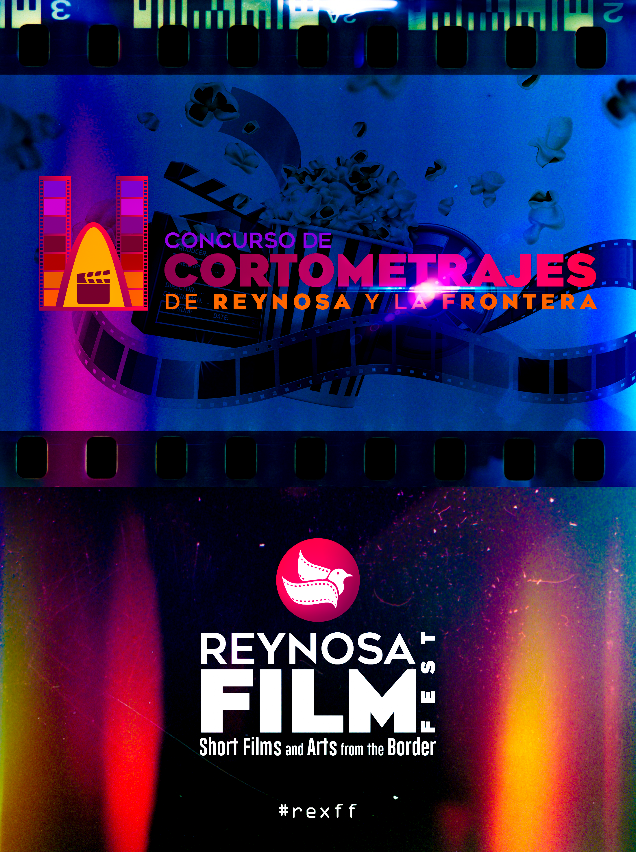 Poster del Reynosa Film Fest diseñado por Cinefilmico.
